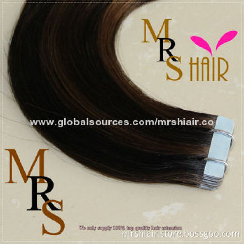 18-inch mixed color Brazilian straight tape in hair extensions